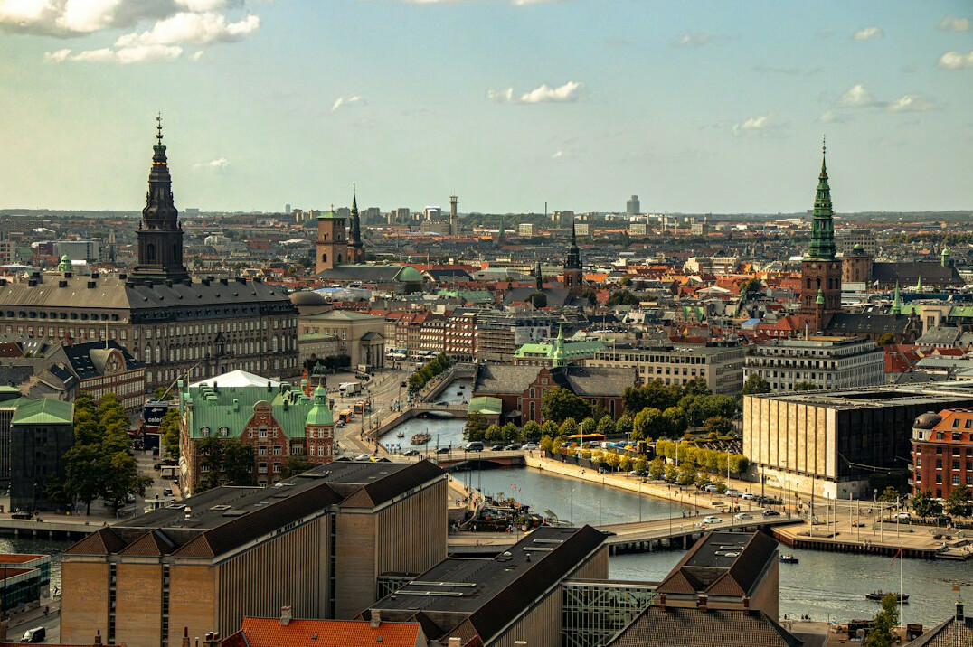 Rooftops and canals of central Copenhagen