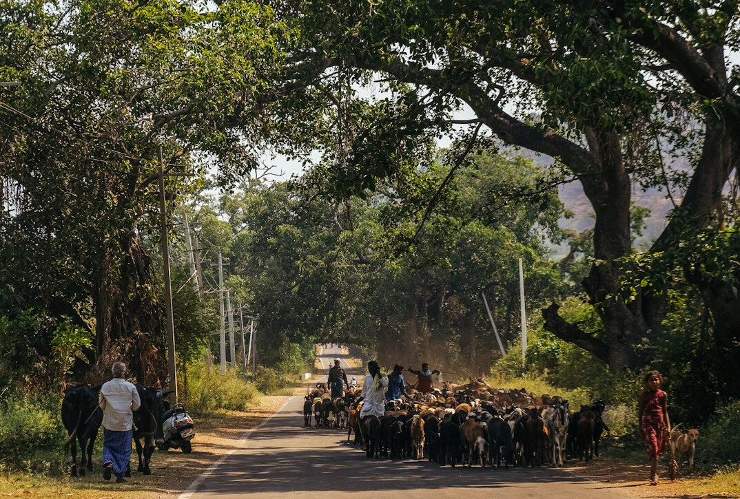 community meeting in village