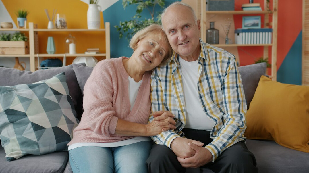 senior woman smiling in room